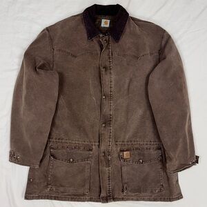Carhartt WIP Brown Jacket with Black Collar